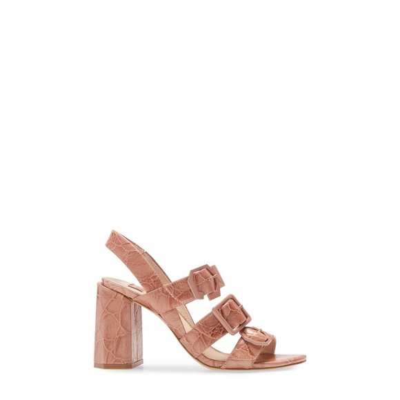 LOUISE ET CIE Loni Block Heel Strappy Sandal Shoes 9 Soft Rose NEW $160 - Picture 2 of 11